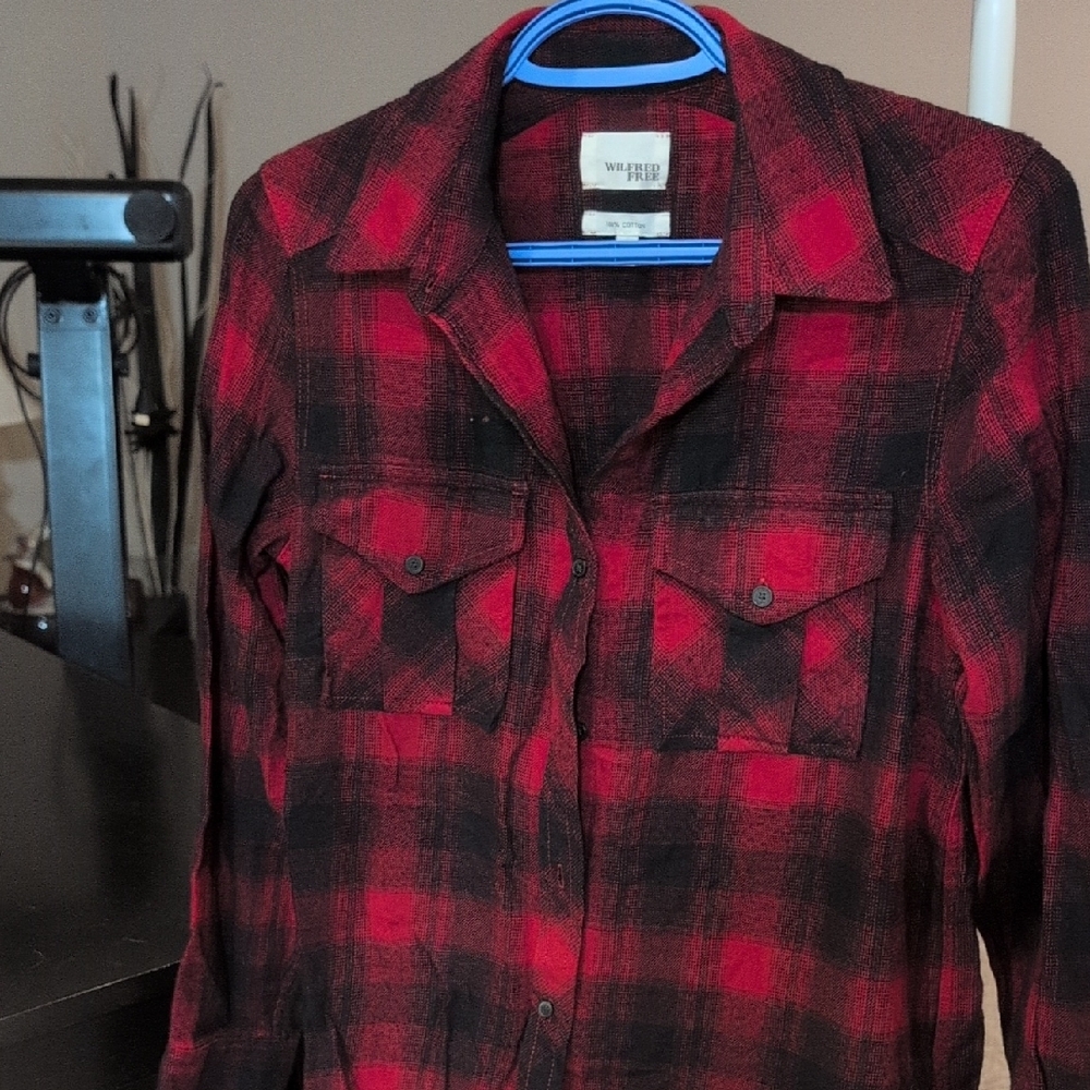Wilfred Free Black And Red Flannel Dress